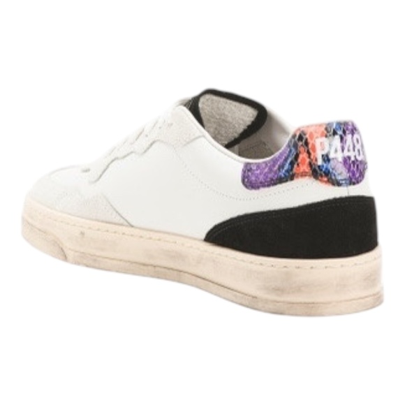 Women's P448 Made In Italy Leather Bali Textured Sneakers size various - Picture 2 of 2